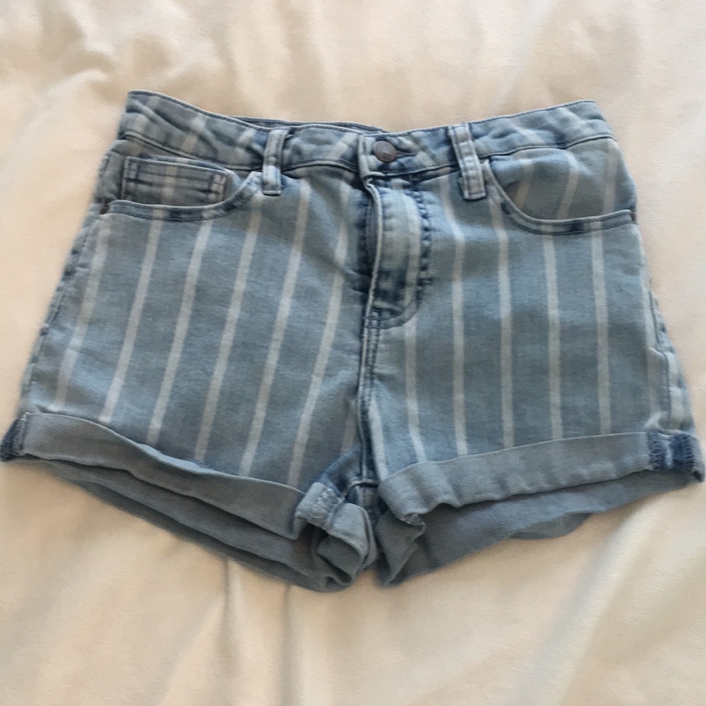 RSQ (Tilly’s) Striped Denim Shorts